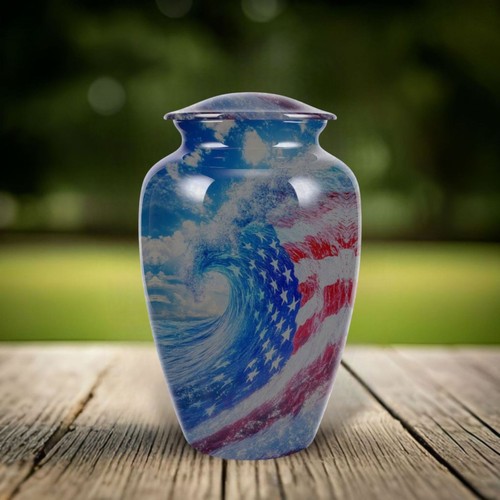 Cremation urn for human ashes adult with velvet bag - Picture 6 of 6