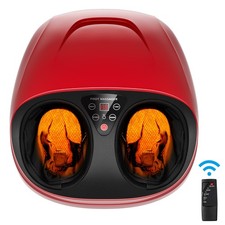 Costway Electric Shiatsu Foot Massager Machine w/Heat for Muscle Relax Red