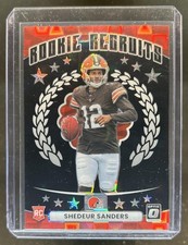 2025 Donruss Optic Shedeur Sanders Rookie Recruits RC Black Pandora Prizm #/149