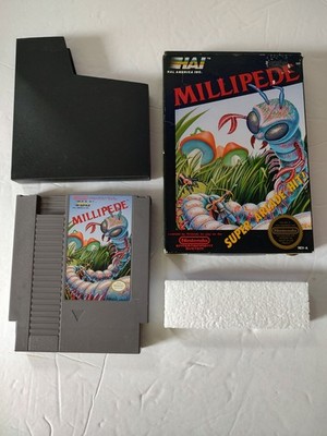 Millipede Nintendo NES with Original Box, Game, Sleeve & Styrofoam For Bottom Of