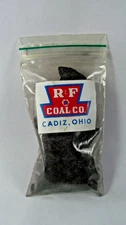 Vintage Mining R&F Coal Co Cadiz Ohio Coal Sample ~ Christmas Gag Gift