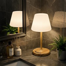 Shower Lamp Waterproof Bathroom Lamp, Rechargeable Cordless Table Lamp, 4000m...