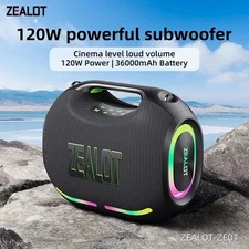 Zealot ZE01 120W Big Power Portable Bluetooth Speaker Wireless  Subwoofer