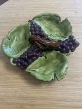 Arnels Ceramic Molds 1963 Divided 3 Part Holder Grape Dish Bowl 10.5x11” Vntg