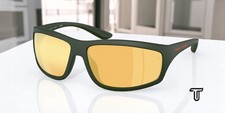 POLO PH4227U 55967J Matte Dark Green Orange Mirror 66 mm Men's Sunglasses