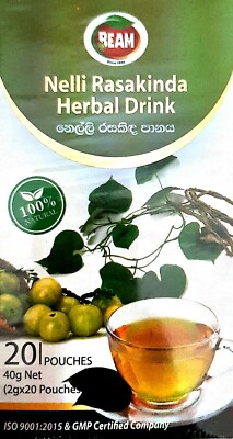 Nelli Rasakinda 100% Natural Ayurveda Tea herbal drink  20 Bags (40g)