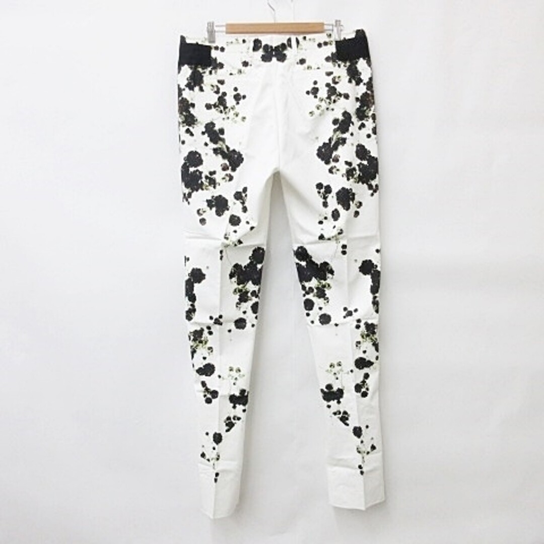 Givenchy Pants Long Botanical Pattern Total Cotton White