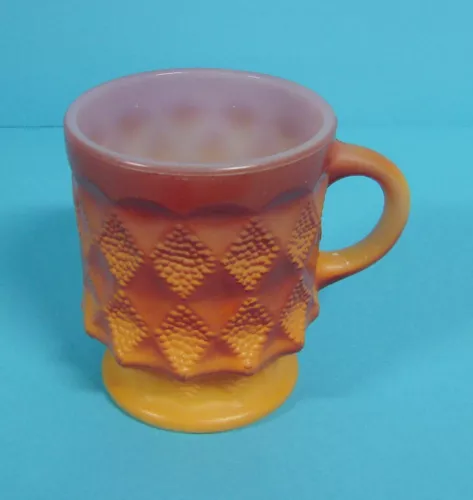 Anchor Hocking Fire King Kimberly Diamond coffee mug