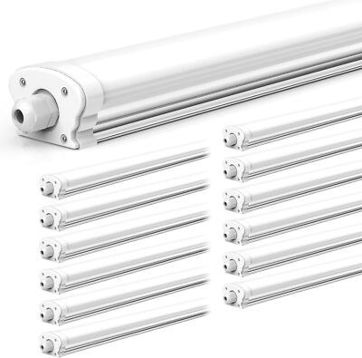 JESLED LED Feuchtraumleuchte 120cm 30W 4000K Keller Verlinkbar Garage Büro Lampe