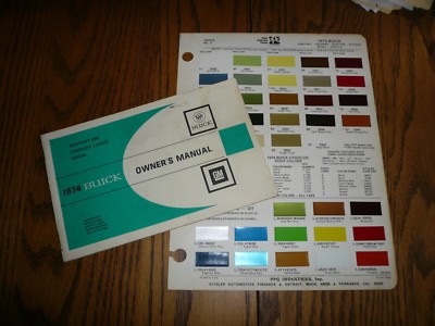 1974 Buick Regal Century 350 Century Luxus & Ditzler Paint Chips Package