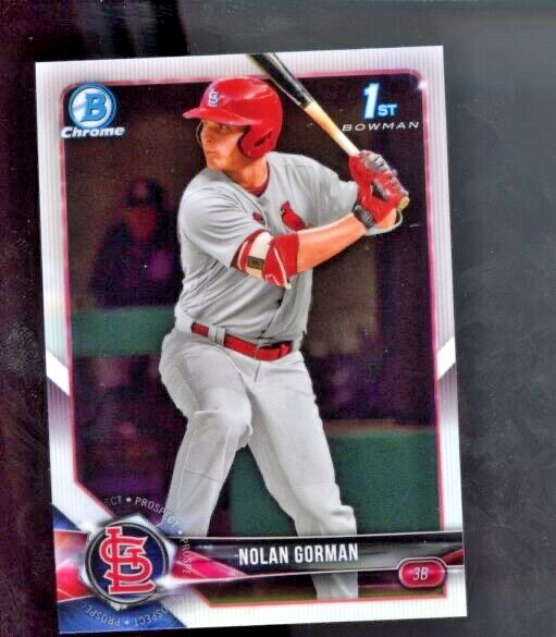 2018 Bowman Chrome Draft NOLAN GORMAN 1st Prospect #BDC-117 Cardinals