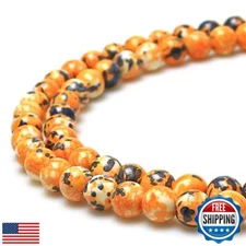 JARTC 5A Smooth Round Rain Flower Stones Beads DIY Bracelet Jewely Making 15'