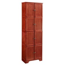 72" Tall Storage Cabinet Pantry Bookshelf with 8 Doors Adjustable Shelves