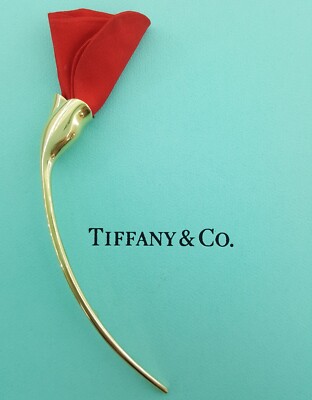 Tiffany & Co. ブローチ 赤 シルバー Tiffany & Co. ブローチ 赤 シルバー