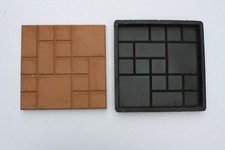 PAVIMENTAZIONE IN CALCESTRUZZO PERCORSO LASTRA MATTONI PLASTICA STAMPO PIASTRELLE PER PAVIMENTO tipo (LO71.2)