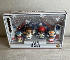 Fisher-Price / LITTLE PEOPLE TEAM USA Winter Sports / 4 Figures / collector