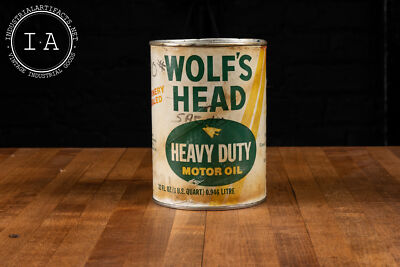 Vintage Wolf's Head Motor Oil Can | eBay