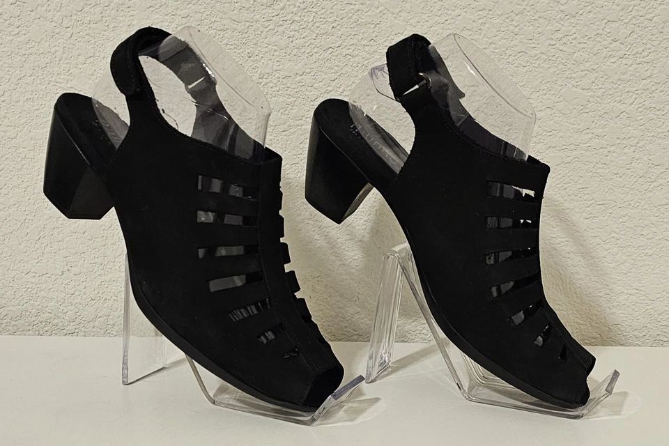 MUNO SANDALIA ABBY MUJER AMERICANA NEGRO NOBUCK Talla 9 Foto 3 de 4