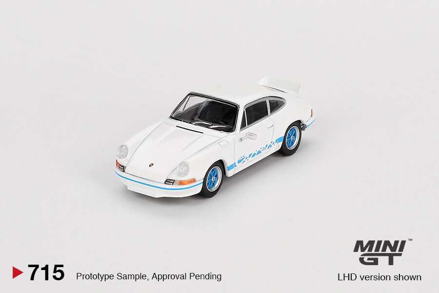 MINI GT Porsche 911 Carrera RS 2.7 Grand Prix White Blue Livery