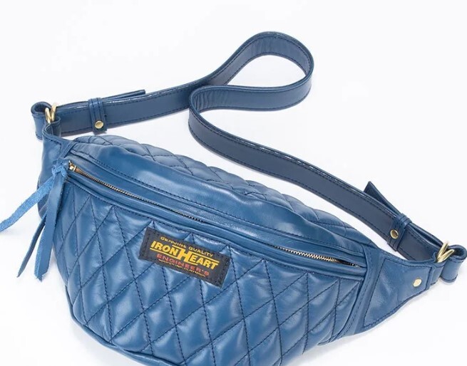 see description 3colors IRON HEART All Leather Waist Bag Shoulder