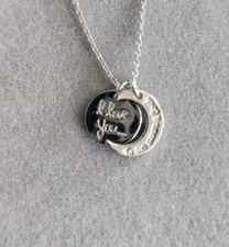 CHARMING CHARLIE 'I Love You To The Moon And Back' Charm Necklace 18" FREE SHIP!
