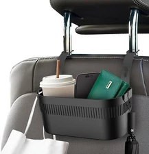 Car Headrest Seat Back Organizer Cup Holder Drink Pocket Food Tray Universal Fit