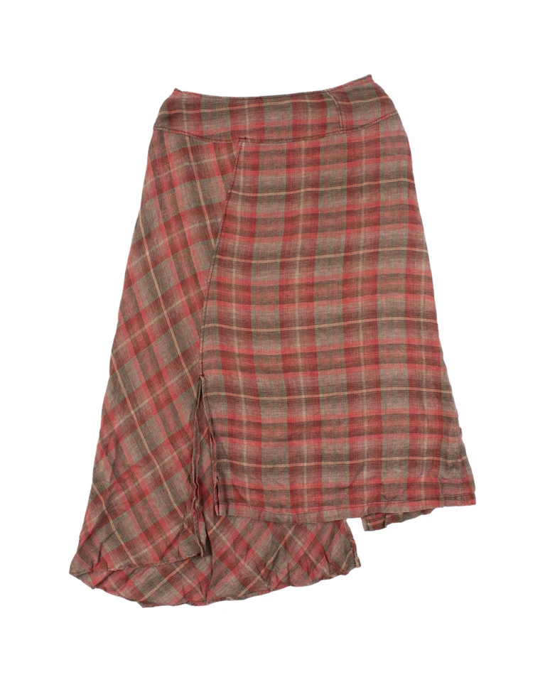 Saia xadrez clássica feminina Max Mara tamanho M/W28 - Imagem 2 de 4