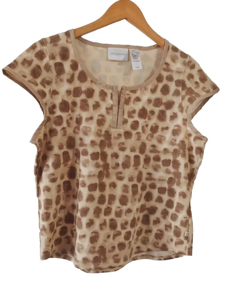 Liz Claiborne Petite 2pc Pant Set Womens Pullover Top L Pants S Drawstring Waist - Image 2 of 4