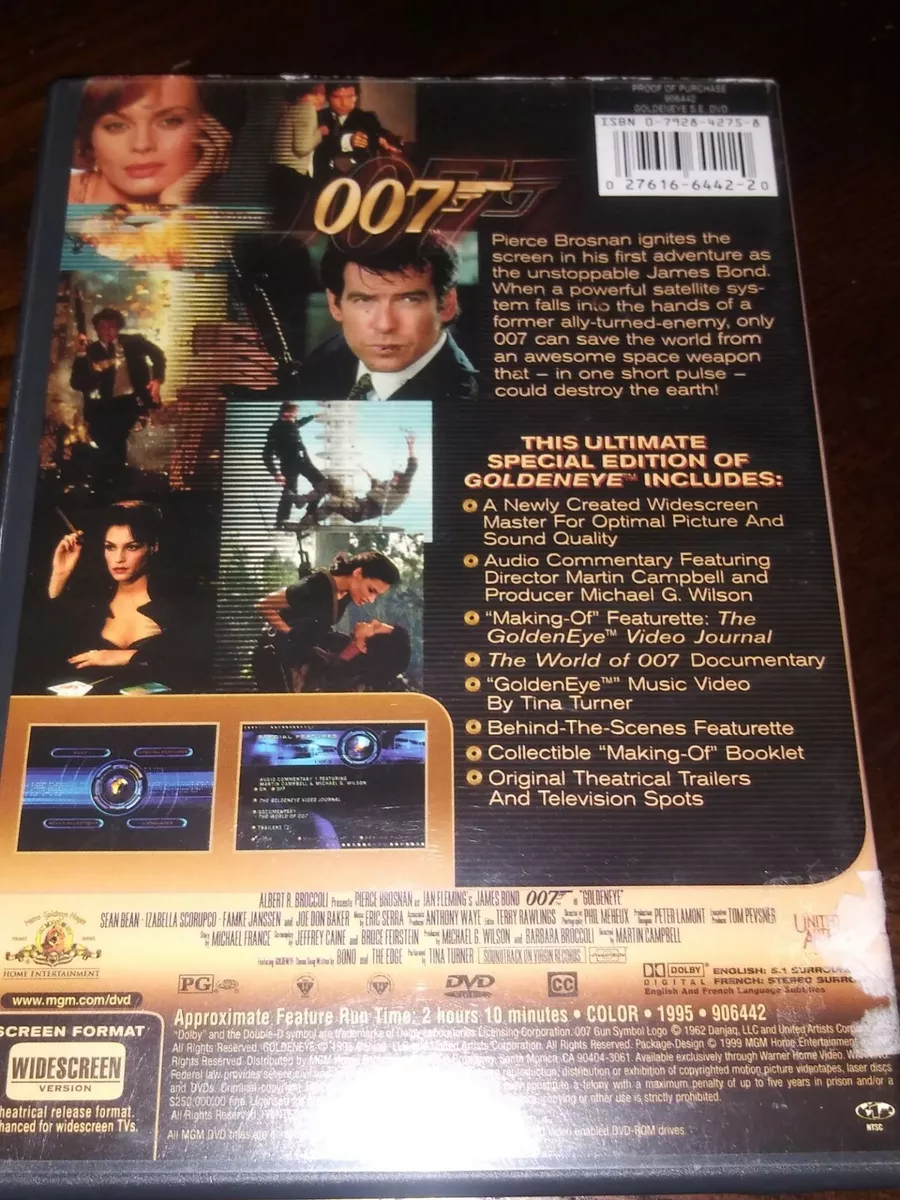 007 Goldeneye (DVD, Widescreen) Pierce Brosnan, Famke Janssen 27616066220