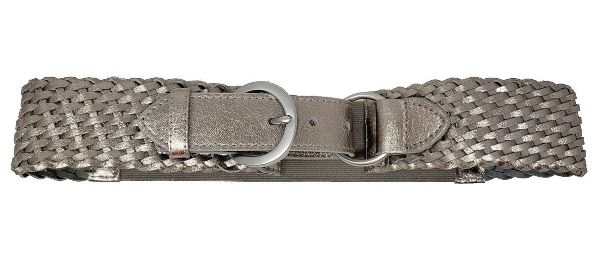 silver elastic belts for dresses SUOSDEY Women Fashion Wide Elastic Belt Stretch Waist Belt with Easy Silver Buckle for Dresses,silver,XS at Amazon Women's Clothing store
