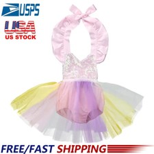 Newborn Baby Girls 1st Birthday Clothes Romper Mesh Tutu Dress Skirts Outfits