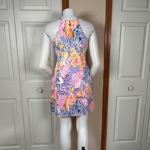 Lilly Pulitzer Kleid Damen Größe 2 Spaghettiträger Strick vorne mehrfarbig - Bild 5 von 8