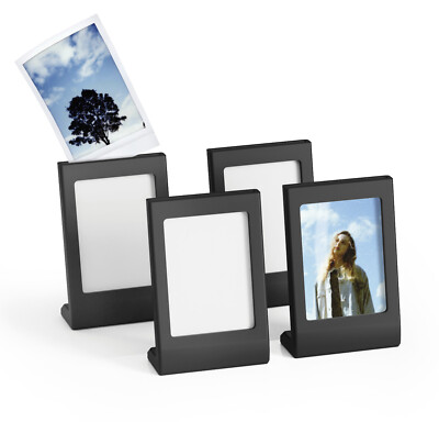 NewGround Designs 4er Set Aufsteller für Instax Mini Polaroids, Bilderrahmen