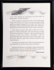 Robin Morris, Rhythm & Blues Portfolio Introduction Page, Lithograph, signed in