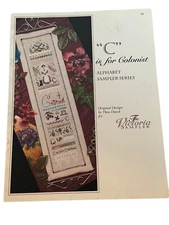The Victoria Sampler Cross Stitch Pattern C is for Colonist Alphabet Series