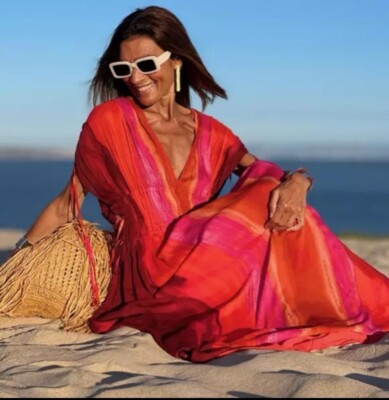 BNWT ZARA Red/Multicolour Tie Dye Maxi Dress Size M UK