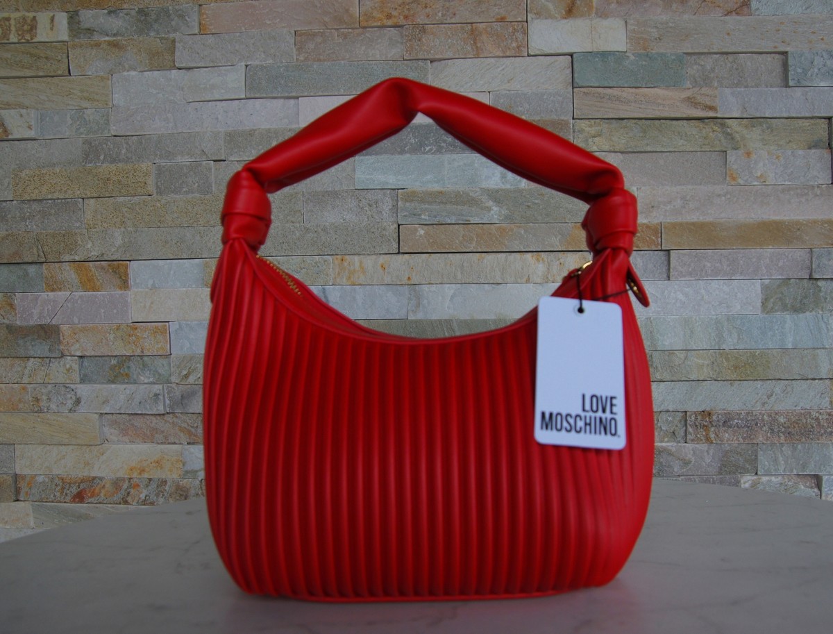 Folds LOVE MOSCHINO Bag Handbag Shoulder Bag Red former RRP