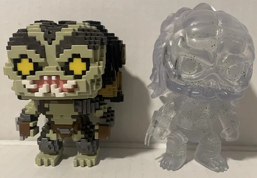 Funko Pop! Predator Lot X2 8-Bit Exclusive & 2014 Hot Topic Translucent #31 Pop