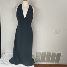 New Jill Stuart Women Size 12 Evergreen V Neck Halter Cutout Dress Wedding Party