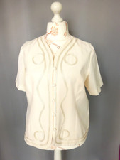 Giacca Smoking Crepe Ricamato Avorio Crealine Daxon Taglia L FR50 US18 UK22 EU48