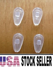 4 Pcs Soft Nose Pads Push in Silicone Air Chamber Anti Slip Eyeglasses