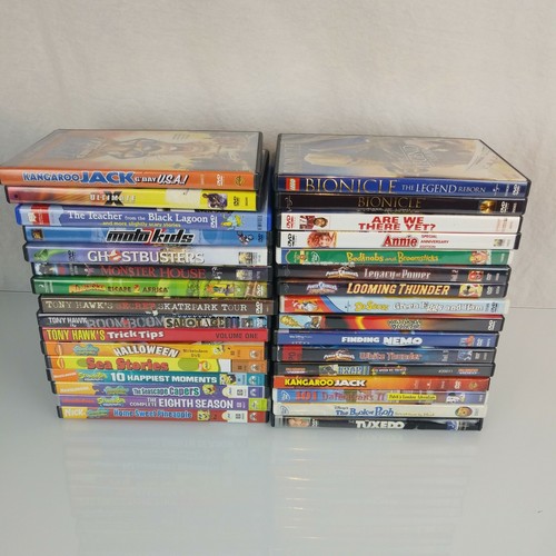 Dvd Movie Cartoon Lot Of 32 Kid Boy Lego Bionicle Spongebob Disney Pixar Ebay
