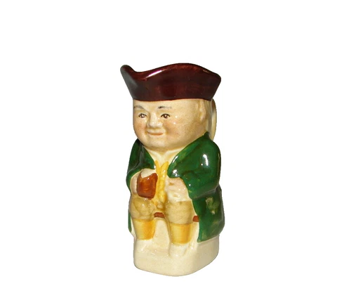 Wood & Sons Staffordshire Porcelain Miniture Figural Toby Mug Jug England 3 5/8"