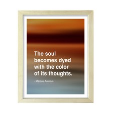 The soul becomes dyed with the color of its thoughts - Marcus Aurelius