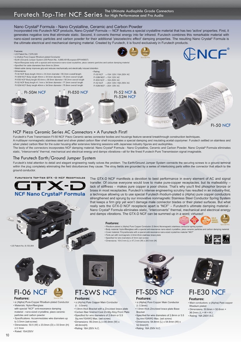 FURUTECH FI-52M NCF(R) 20A用 電源プラグ ヨドバシ.com - フルテック FURUTECH NCF（R） 20A 電源プラグ