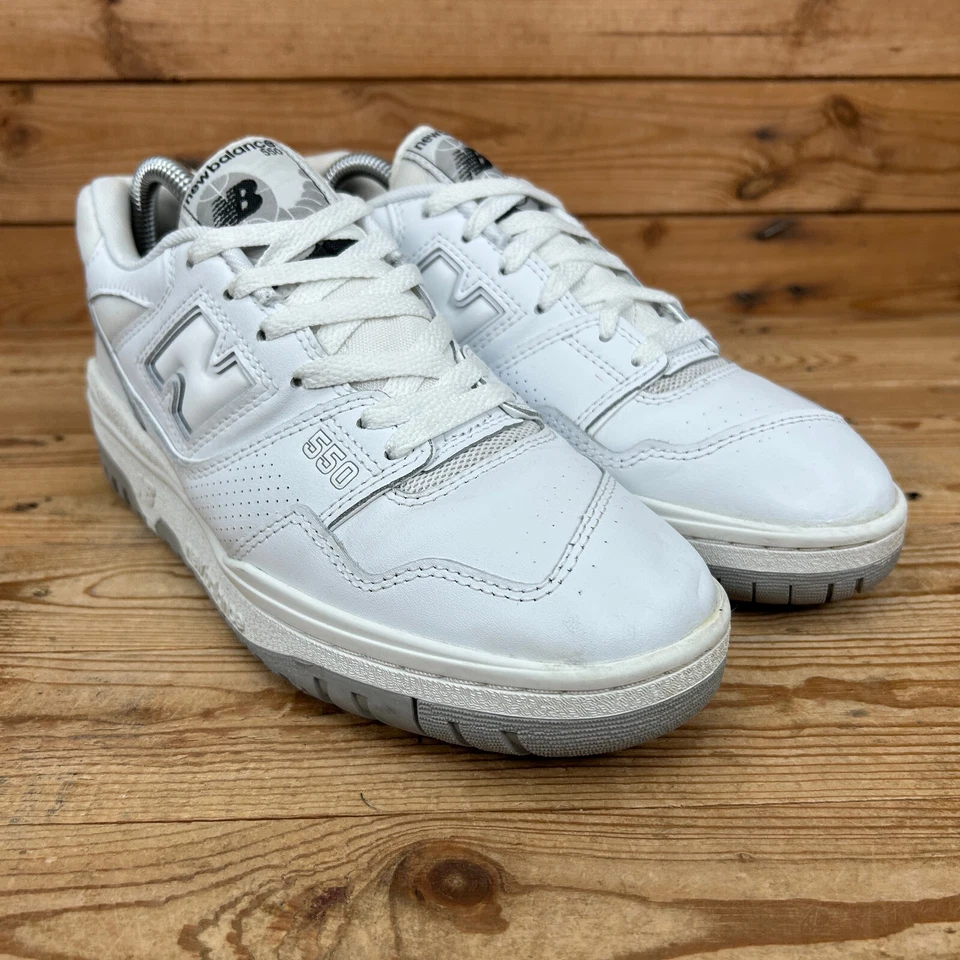 New Balance 550 Trainers Womens Size UK 6.5 White Grey Leather Chunky Shoes NB - Image 3 of 4