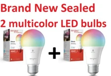2 x Sengled  Multicolor Smart A19 9w LED 60W Bulb Bluetooth Works w/Alexa NEW