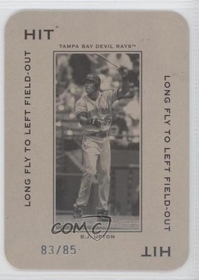 2005 Donruss Throwback Threads Hit Long Fly to Left Field-Out 83/85 BJ Upton sh7
