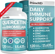 Quercetin with Bromelain Vitamin C Zinc Elderberry Supplement