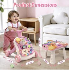 3 in 1 Baby Walkers for Girls Boy 12 Months+ Baby Walker and Activity Center